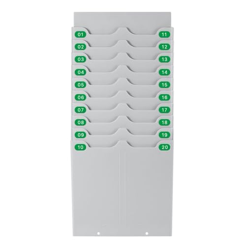 Detalle de Flexzion wall-mounted time card holder, 20-slot