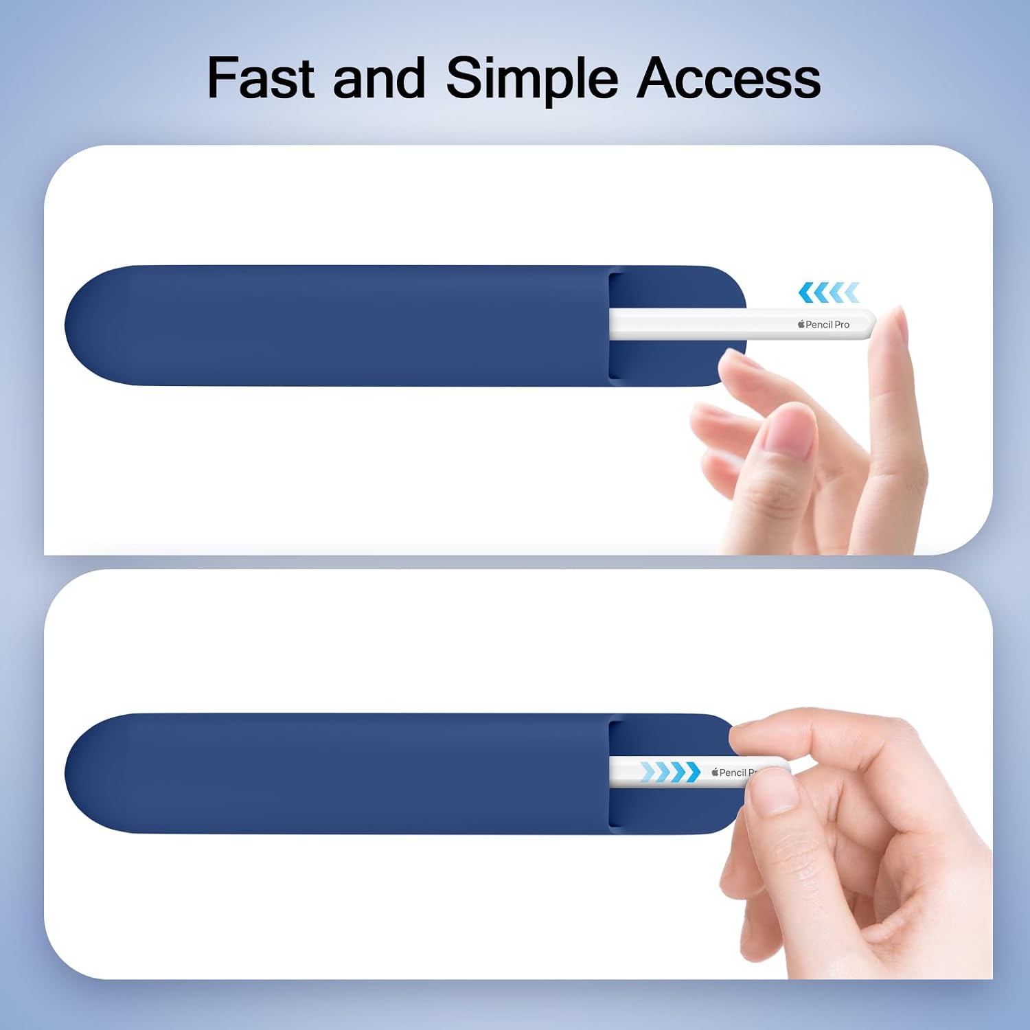 Detalle 2 de MoKo Adhesive Silicone Pencil Holder, Navy Blue