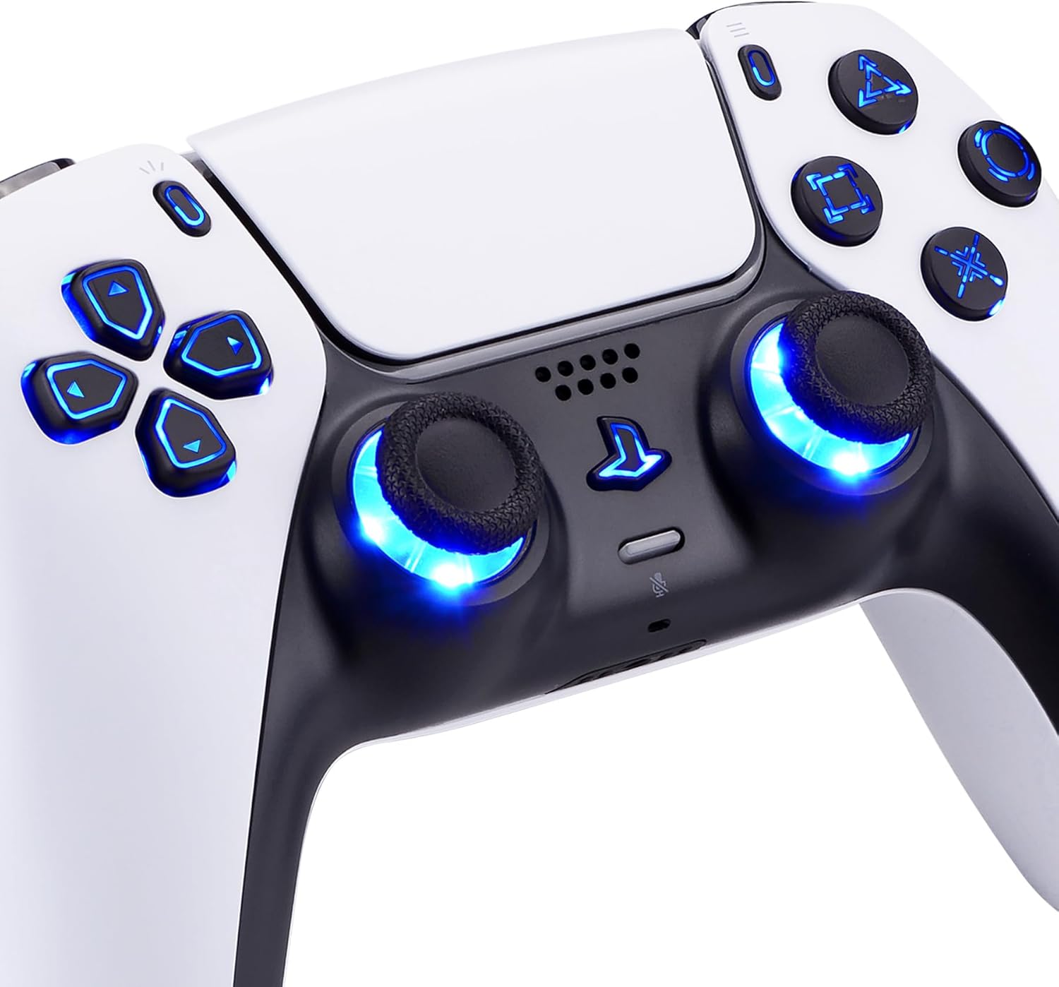 Thumbnail 3 de eXtremeRate 7 Colors 9 Modes Luminated Dpad Thumbsticks + Home/Face Buttons Kit for PS5 Controller (BDM-030/040/050) – LED Upgrade