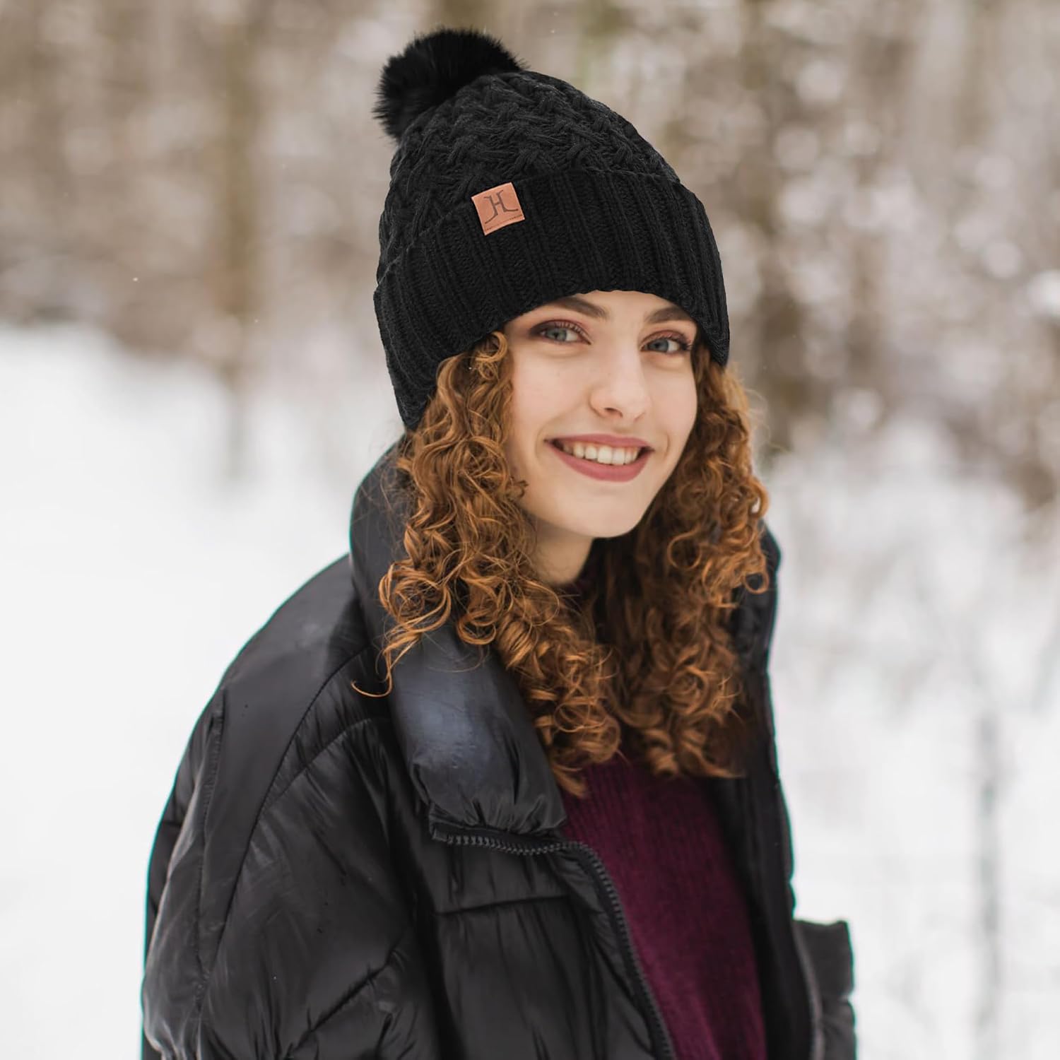 Thumbnail 5 de Bequemer Laden Bonnet d'hiver Pompon 23cm đ