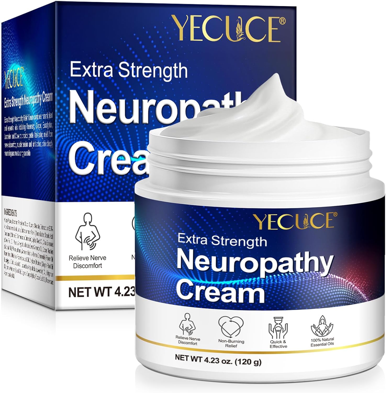 Detalle de LEISGOTO neuropathiecrème met aloë vera, sheaboter en vitamine E, 120 g