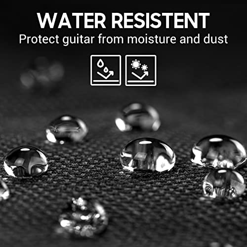 Detalle de CAHAYA 41 In Acoustic Guitar Bag CY0152: Durable 0.35in Padding, Water-Resistant Gig Bag