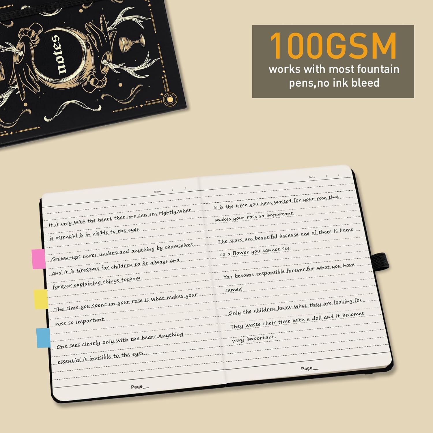 Thumbnail 3 de XLOXFU Lined Notebook A5 Journal with Tarot-Infused PU Leather Cover