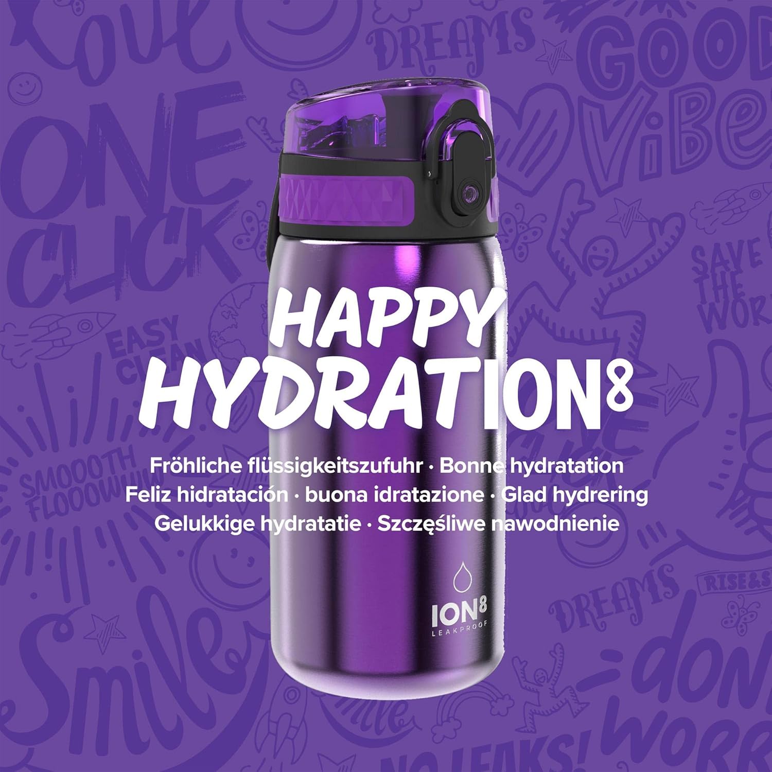 Thumbnail 6 de ION8 Lightweight Steel Kids Water Bottle 400ml/13oz – Leak‑proof, Dishwasher Safe
