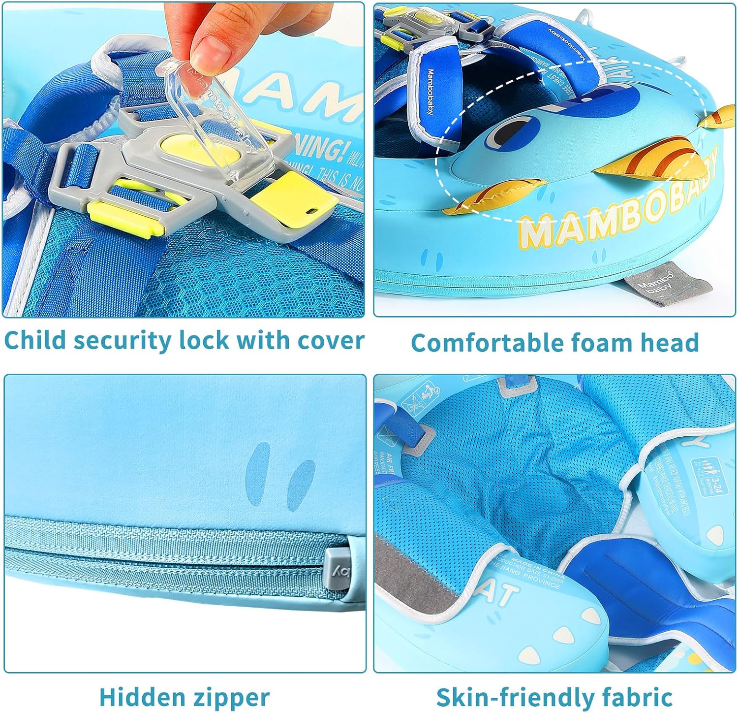Thumbnail 3 de Mambobaby Float with Canopy: Non-Inflatable Swim Trainer for 3–24 Months