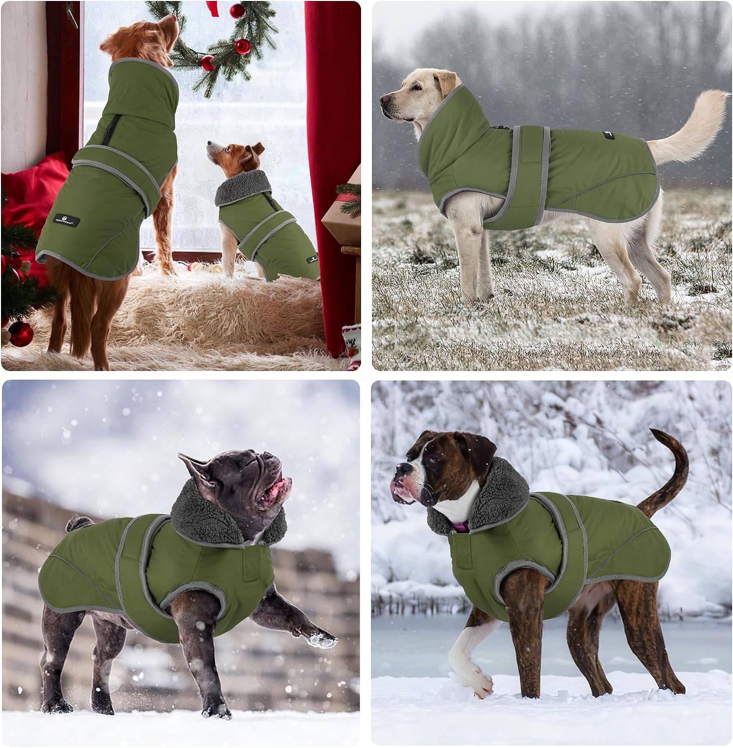Thumbnail 6 de Dogcheer MY2008 Dog Winter Coat, Medium, Fleece-Lined and Reflective