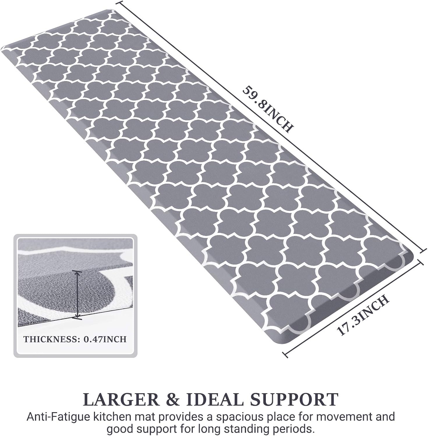 Detalle de WISELIFE Kitchen Mat 17.3" x 60