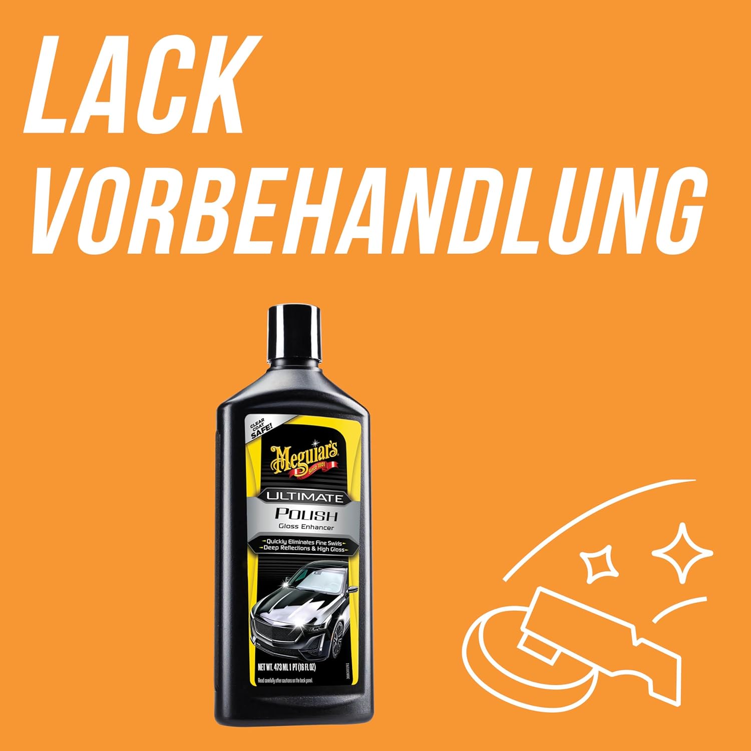 Thumbnail 1 de Meguiar's Ultimate Polish Hochglanzpolitur – feines Polierkorn, tiefenfarbiger Glanz, Kratzer-Reinigung (473 ml) G19216EU