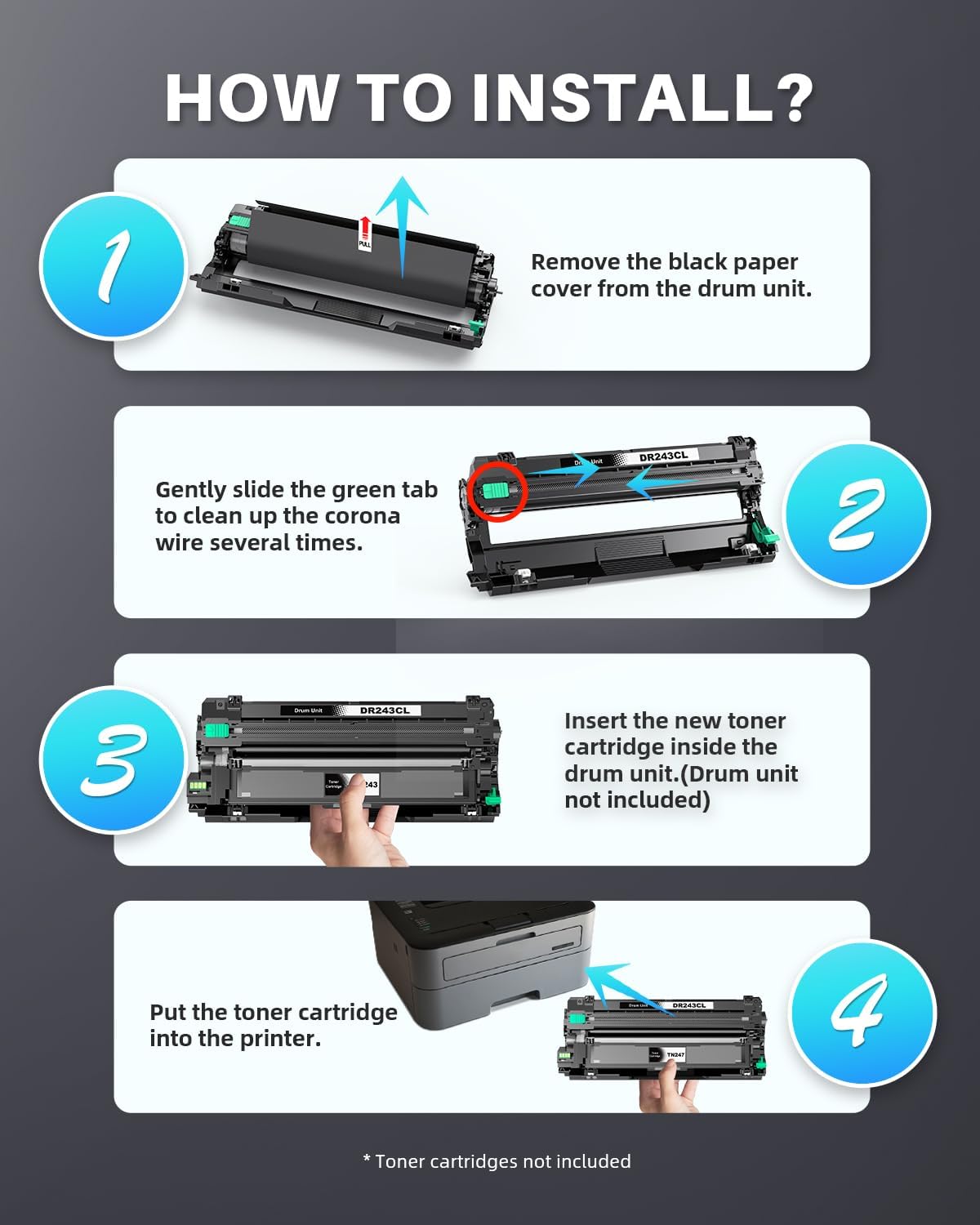 Thumbnail 5 de INK4U DR243CL tamburo compatibile Brother DR-243CL per DCP-L3510CDW e MFC-L37xx