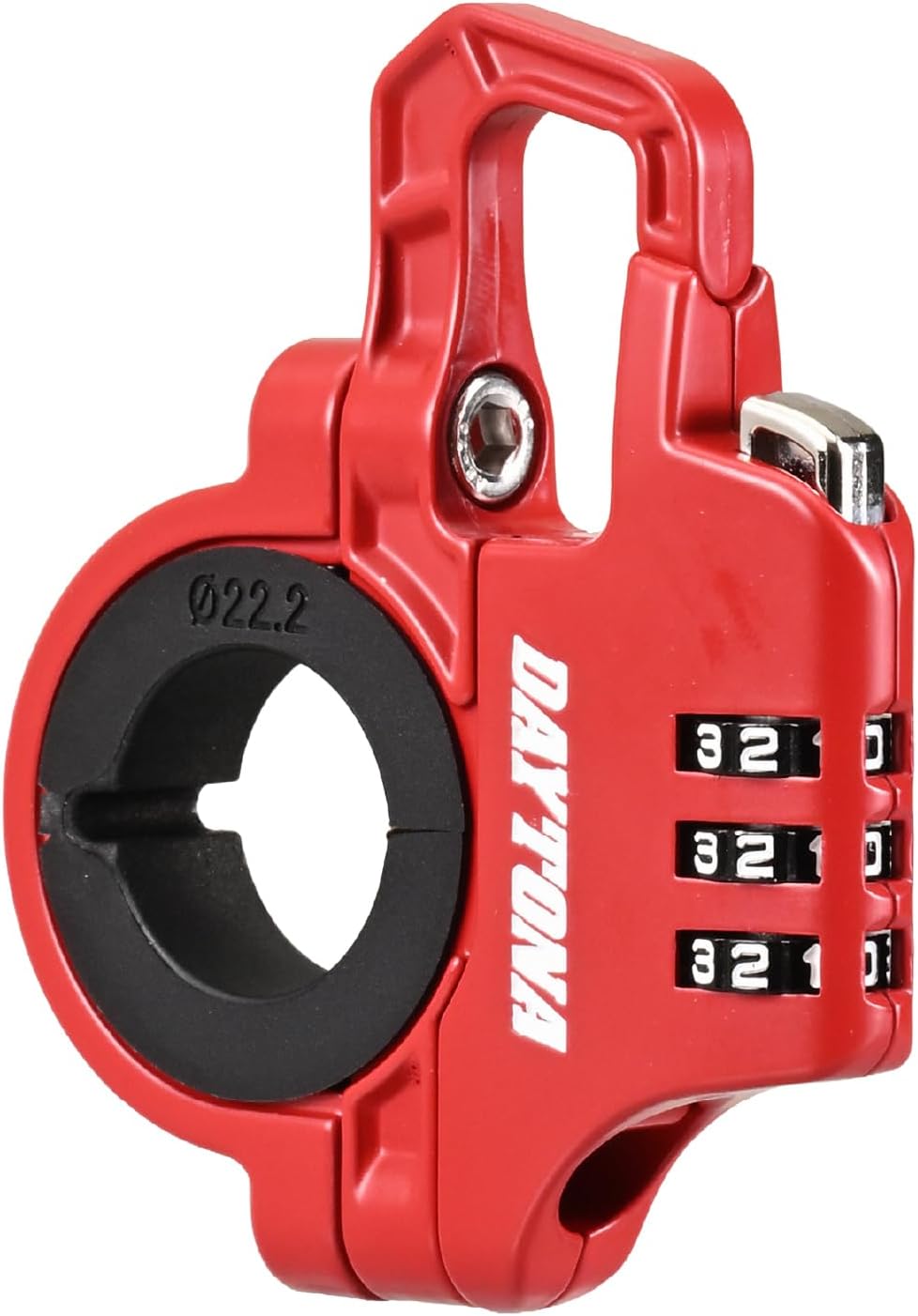 Detalle de Daytona 63844 Slim Motorcycle Helmet Lock, Red Dial Combination