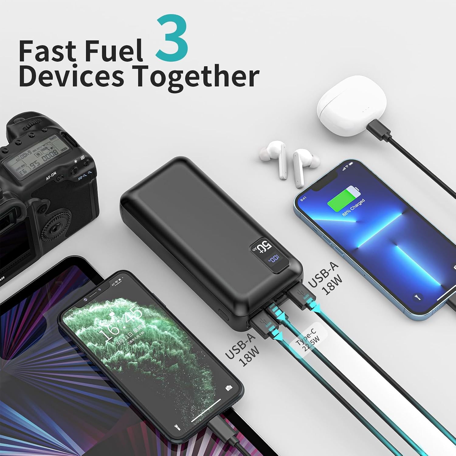 Thumbnail 2 de PowerBank 50000mAh Large Capacity with 22.5W PD Fast Charging and LED Display