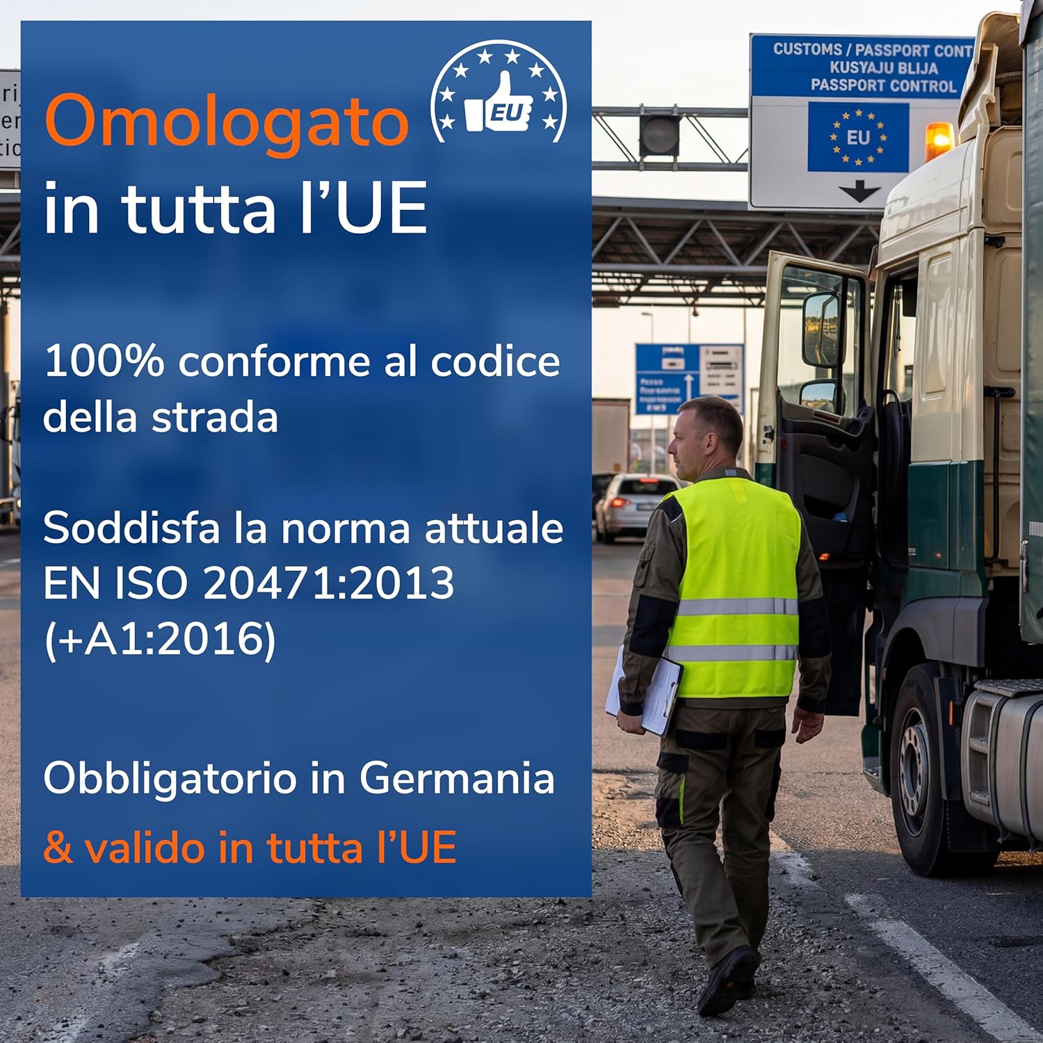 Detalle de Upgrade4cars Giubbotto Catarifrangente Omologato EN ISO 20471 – Set da 2, Giallo Neon, Taglia Universale