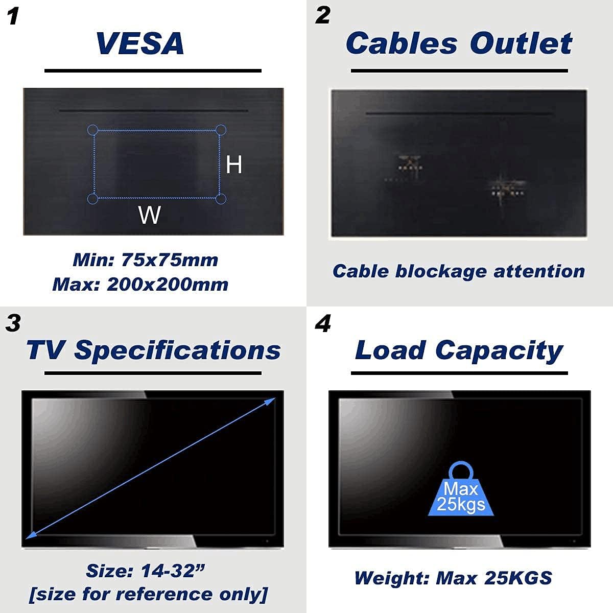 Detalle 2 de Suptek Staffa TV parete HD 25 kg