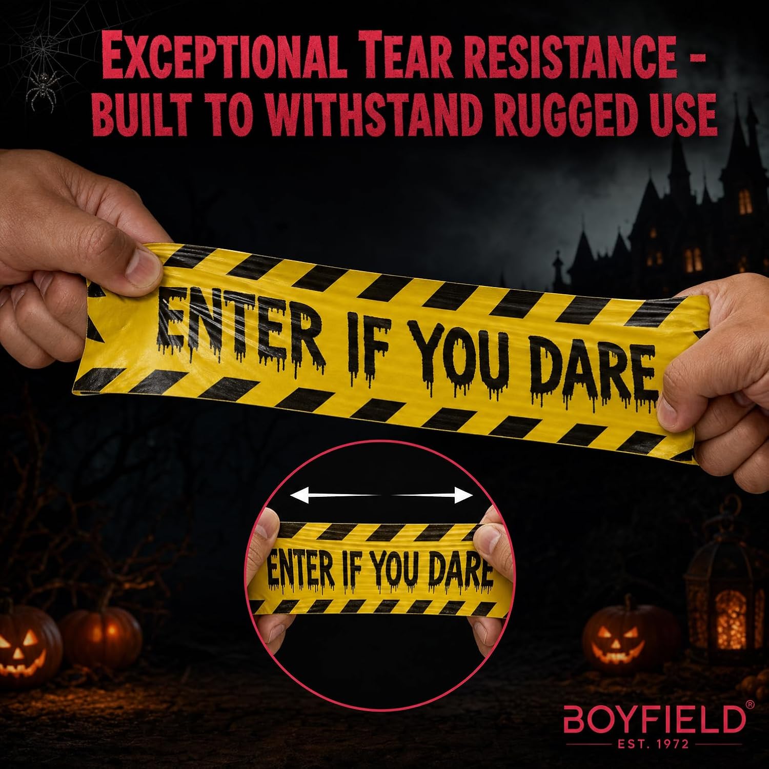 Thumbnail 2 de Boyfield ADLQ82340 Halloween-waarschuwingstape, 4-delig in vier kleuren