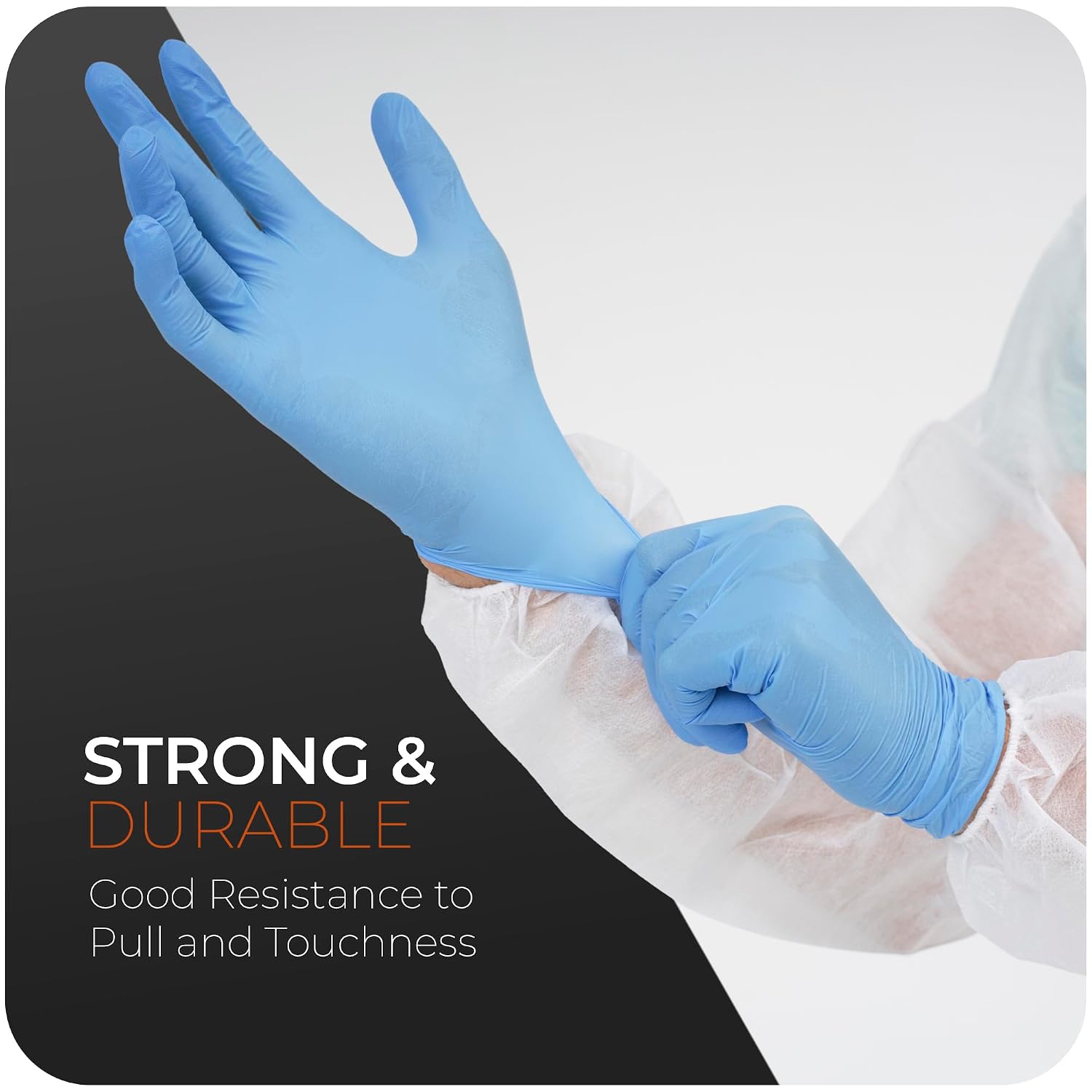 Thumbnail 5 de The Real Touch Blue Professional Nitrile Powder Free Gloves (Medium) – Pack of 100