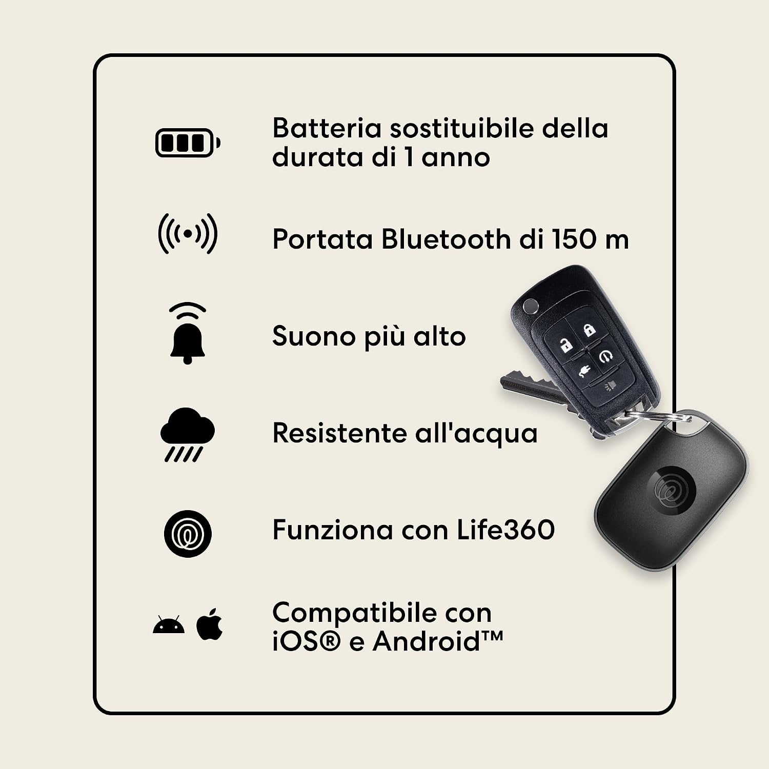 Thumbnail 6 de Tile by Life360 Pro - Localizzatore Bluetooth per chiavi, borse e oggetti, con SOS e integrazione Life360