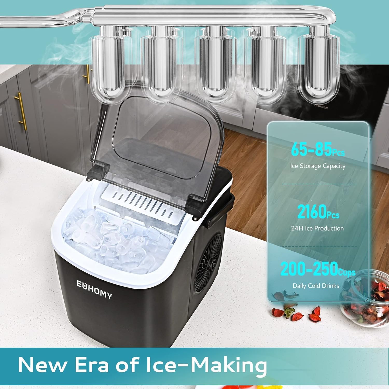 Thumbnail 3 de EUHOMY Ice Maker Countertop 9-Cube