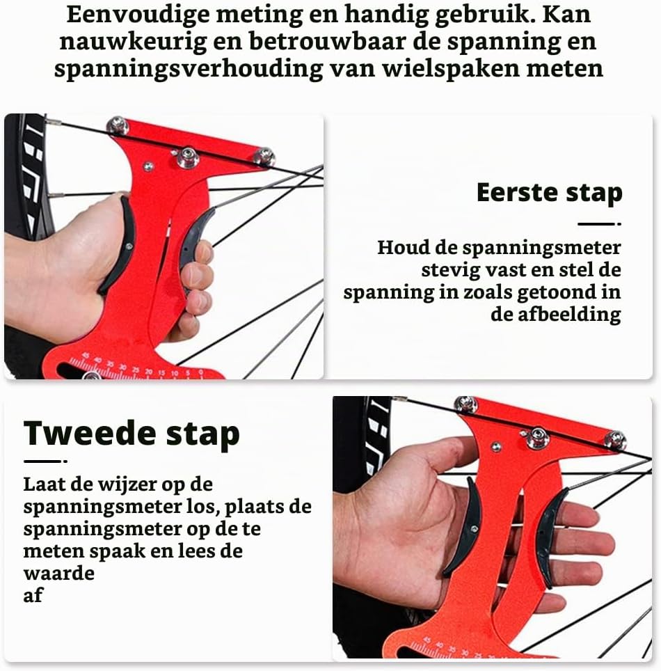 Thumbnail 6 de mizikuu B-bicyST spaakspanningsmeter met 2 spaaksleutels