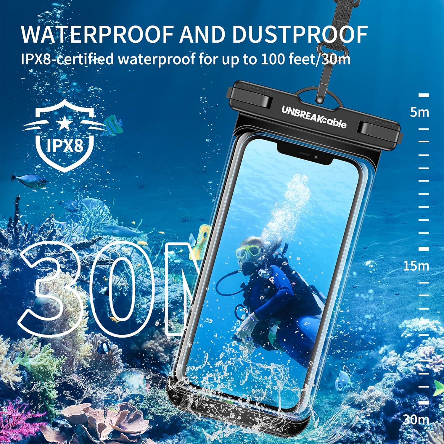 Detalle 2 de UNBREAKcable Waterproof Phone Pouch 2-pack