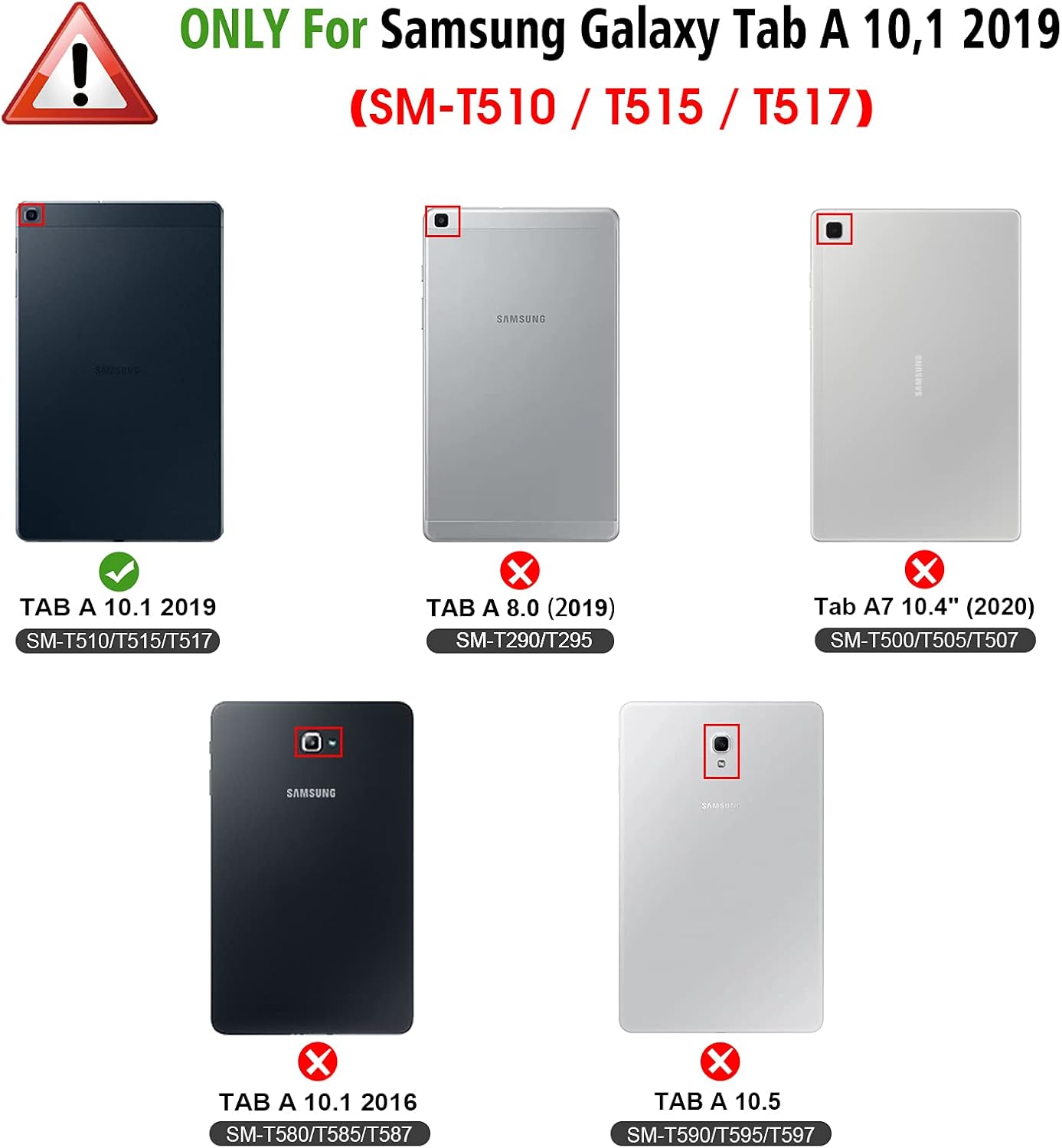 Thumbnail 1 de Fintie Schutzhülle für Samsung Galaxy Tab A 10,1 (SM-T510/T515, 2019) – ultradünn mit transparenter Rückseite in Roségold