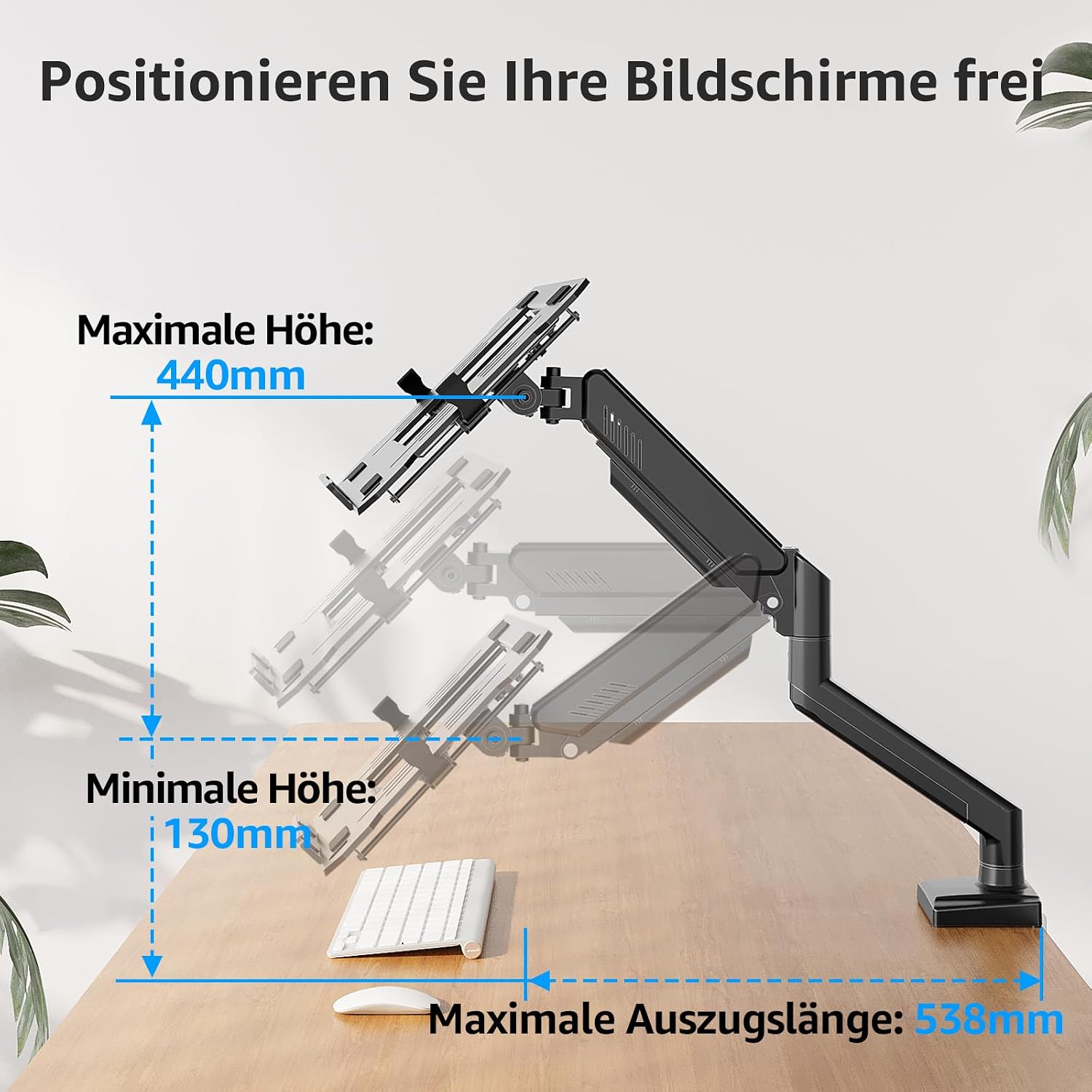 Detalle 2 de MOUNTUP Monitorarm 2 in 1 360° für 32 Zoll
