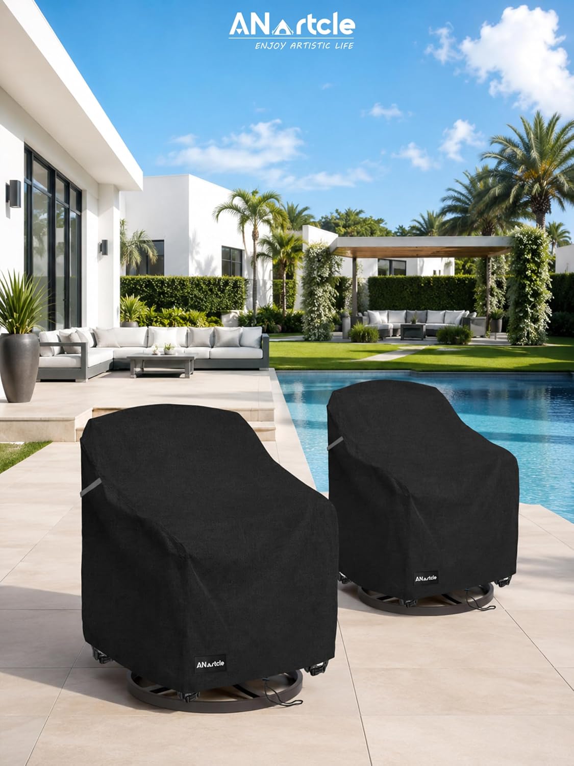 Detalle de ANartcle 2Pack-28"D x 33"W x 38.5"H Swivel Rocker Chair Covers