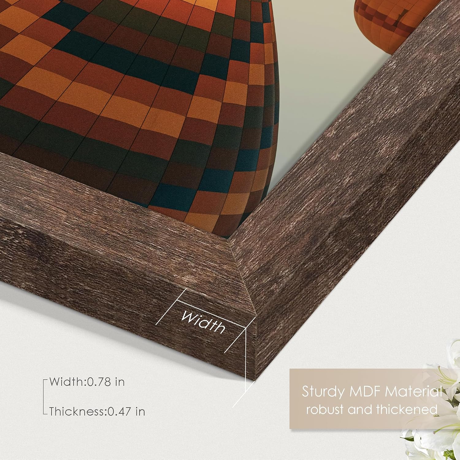 Thumbnail 5 de Fisnish 12x16 Rustic Brown Picture Frame: Classic Poster Frame for Wall Mounting
