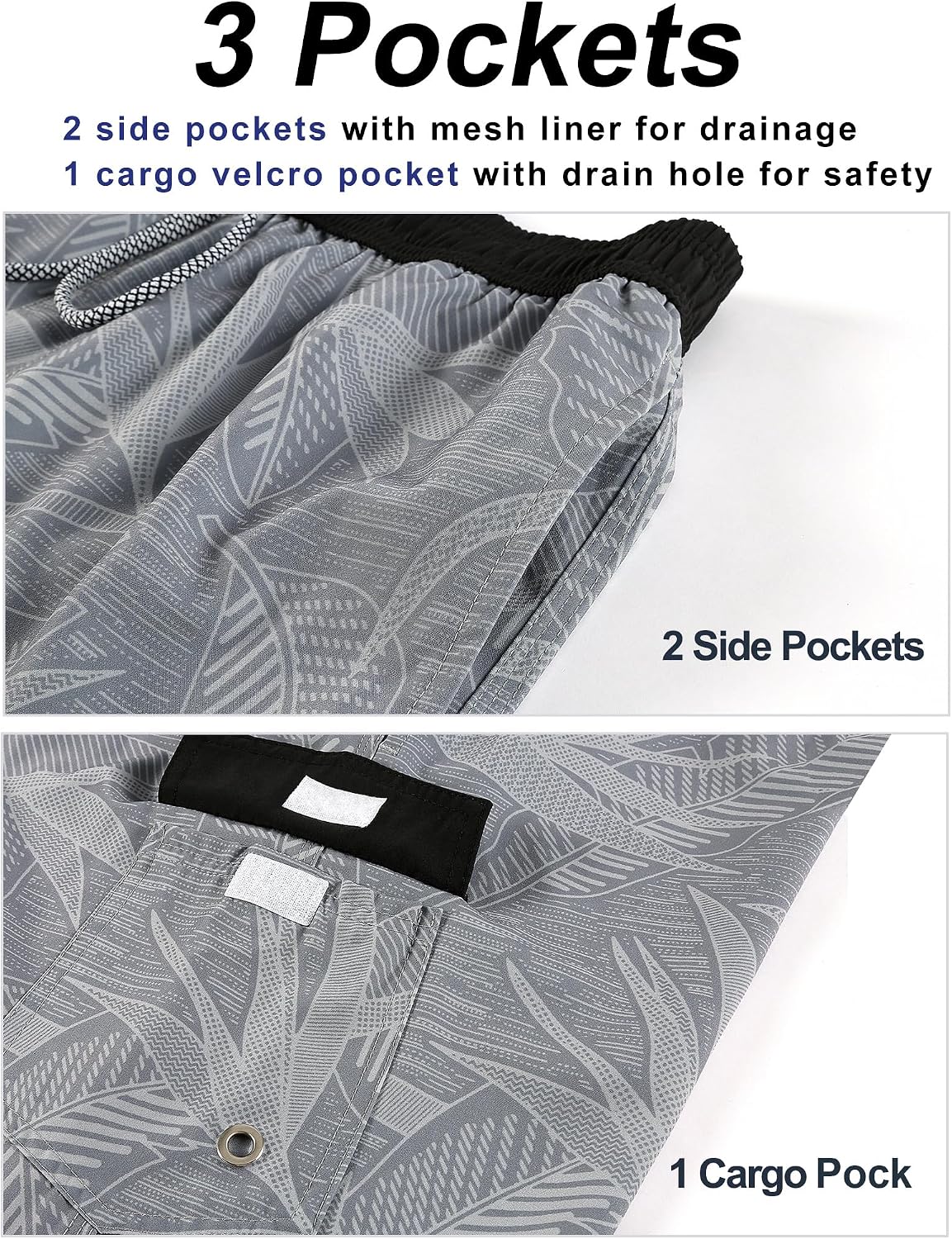 Detalle 2 de APTRO Men's 9" Swim Trunks with Mesh Lining, Quick-Dry Lightweight Shorts