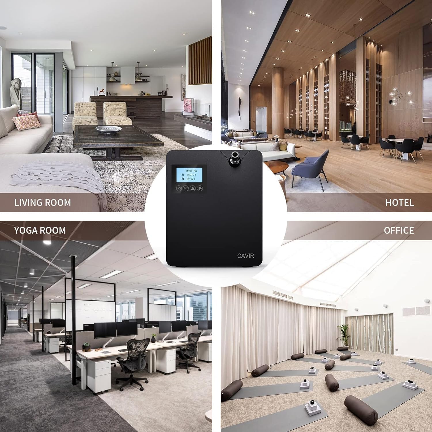 Detalle de Cavir Smart Scent Air Machine for Home – Waterless Nebulizing Diffuser (300mL) for Large Spaces