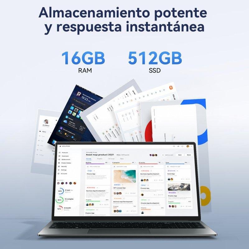 Detalle de amdevpro portátil de 16 pulgadas