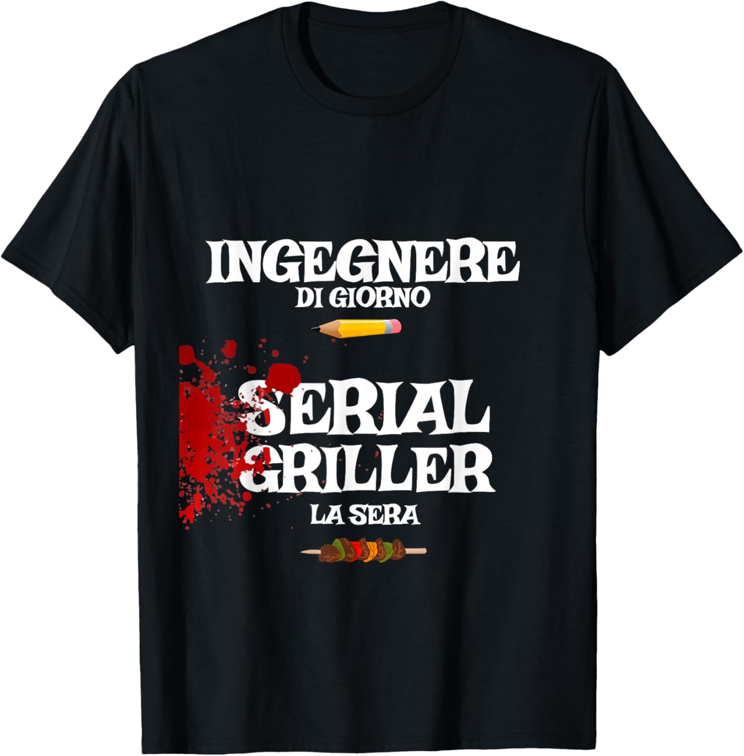 Detalle de BBQ Barbecue Regalo Ironico Uomo Ingegnere – Maglietta Griller Seriale