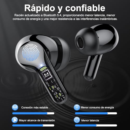 Thumbnail 3 de Auriculares inalámbricos Bluetooth 5.4 🛡️ IP7, 48H, Negro