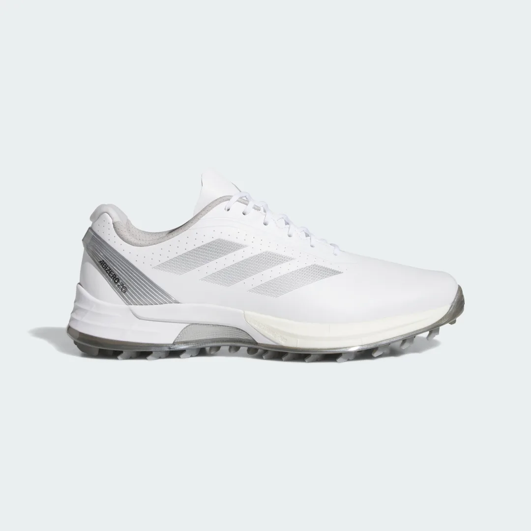 Detalle de Adidas Adizero ZG: Zapatilla de golf sin clavos blanca