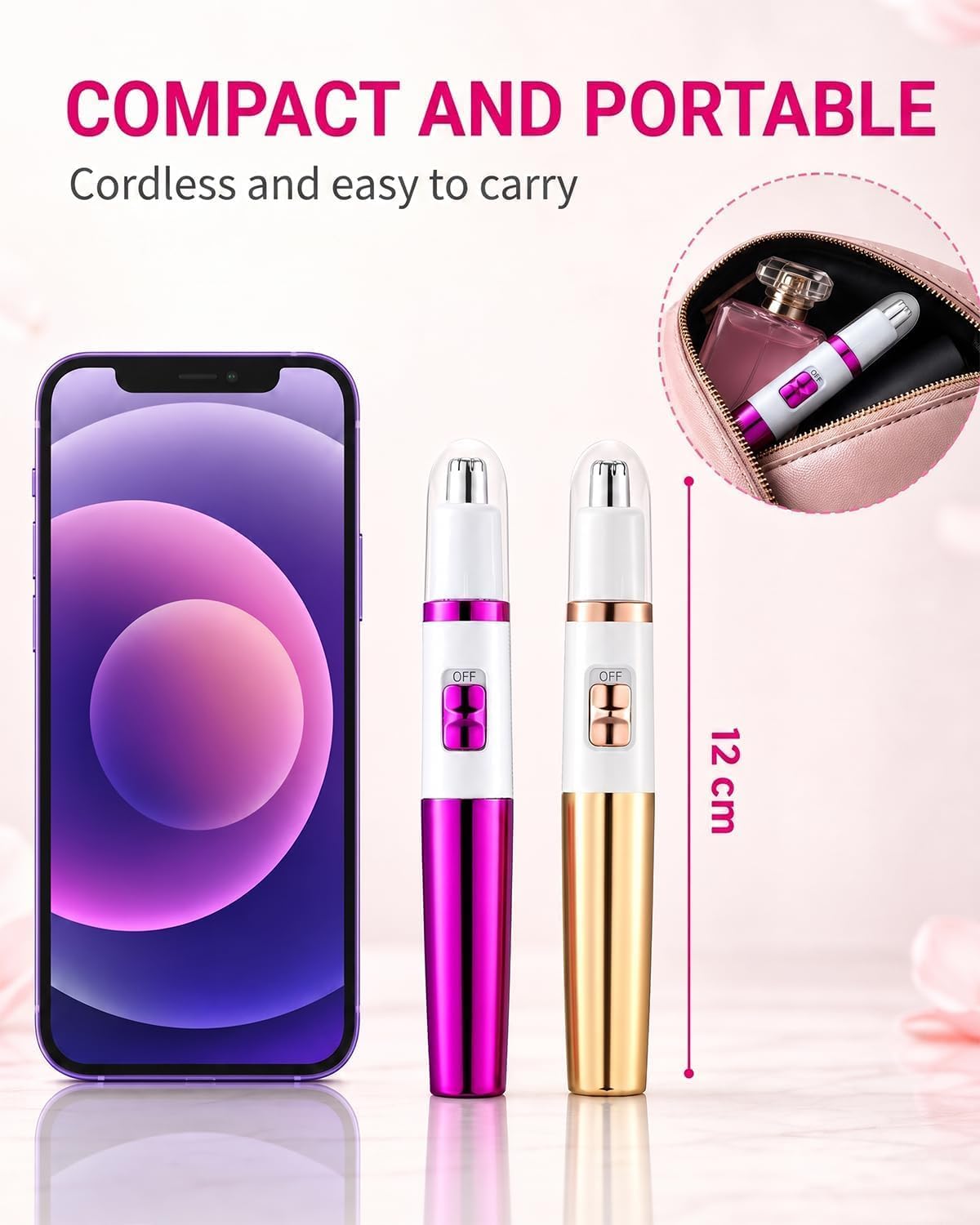 Thumbnail 6 de NUMIFUN C421-ZZCDE neushaartrimmer voor dames, waterdicht, 6500 tpm