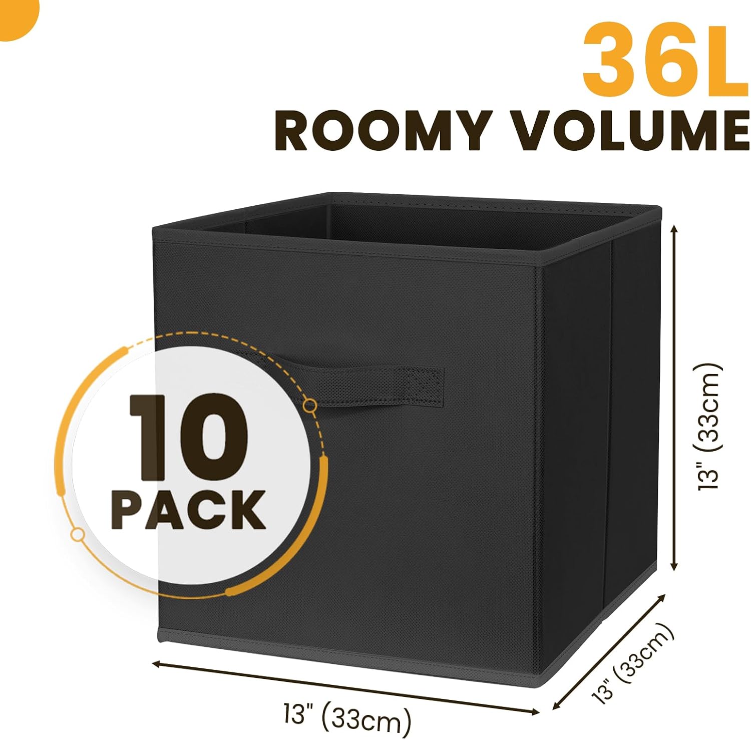 Detalle 2 de Large Storage Cubes 13 Inch Cube Bins for Shelves