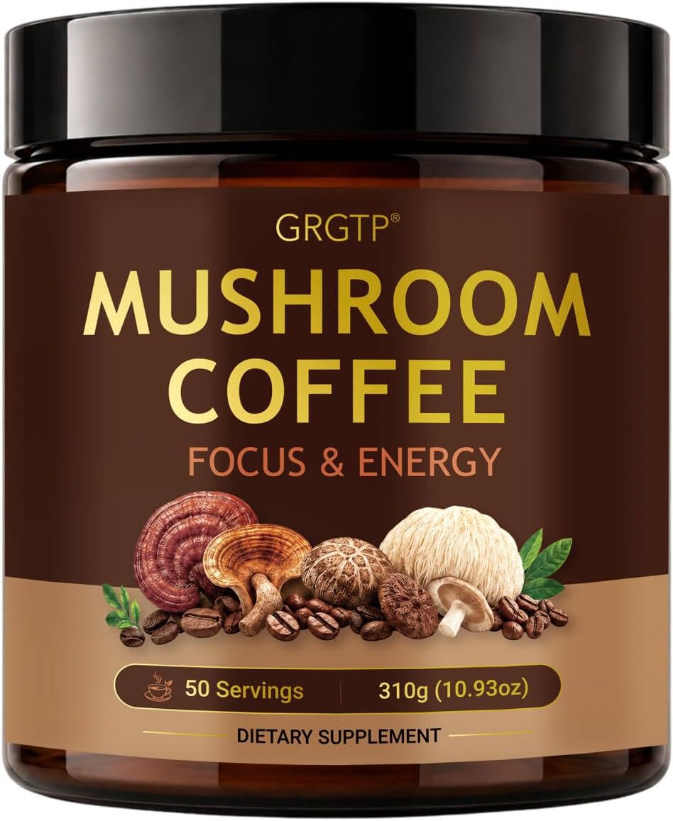 Detalle de GRGTP Mushroom Coffee with 6 Adaptogens