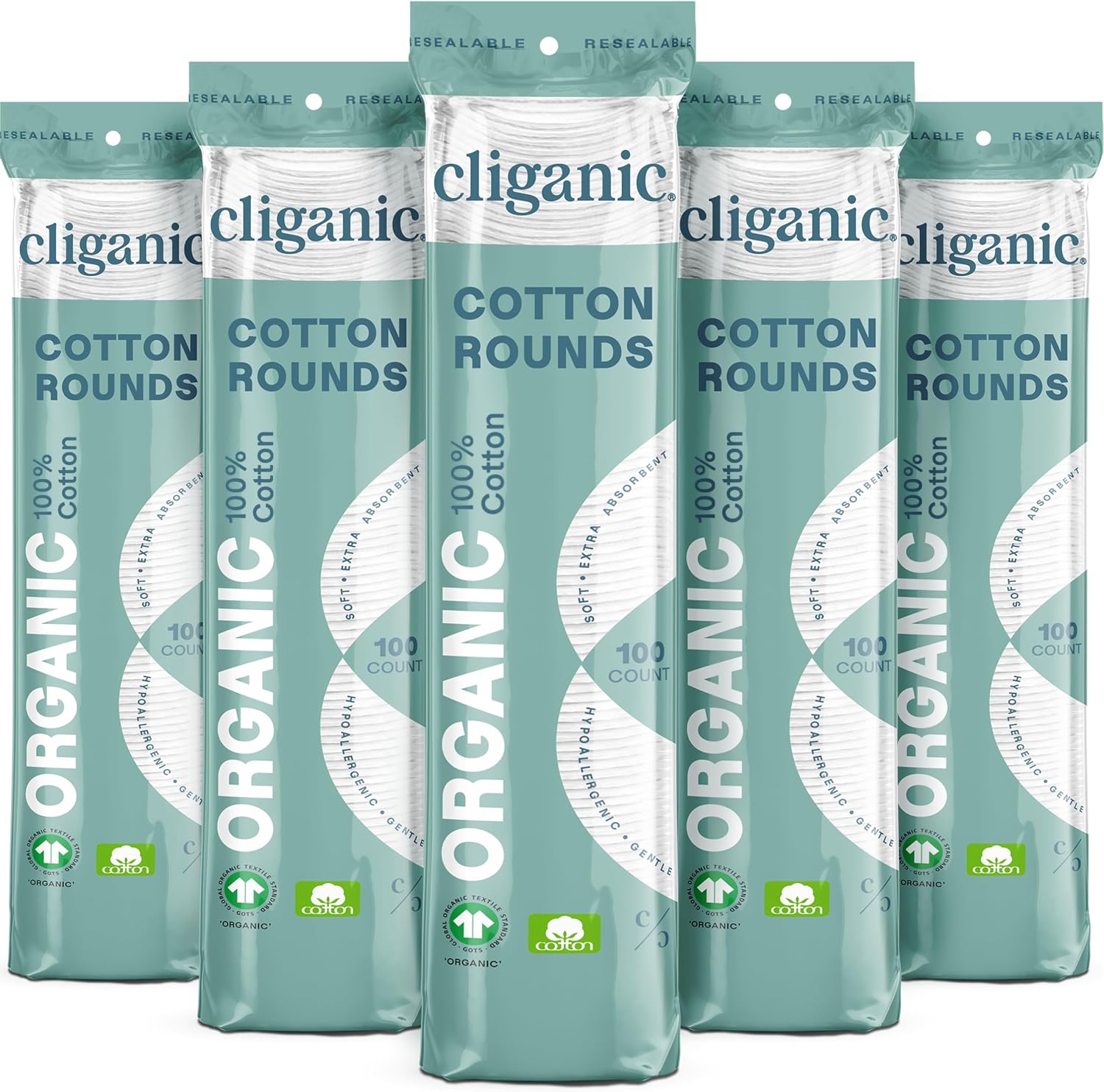 Thumbnail 6 de Cliganic Cotton Remover Pads, 300 Count