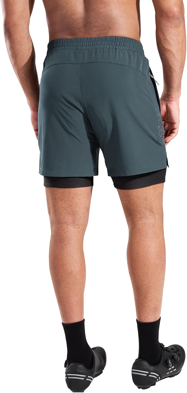 Detalle de Nepest Mountainbike Hose Herren Kurz MTB Shorts mit 4D-Polsterung