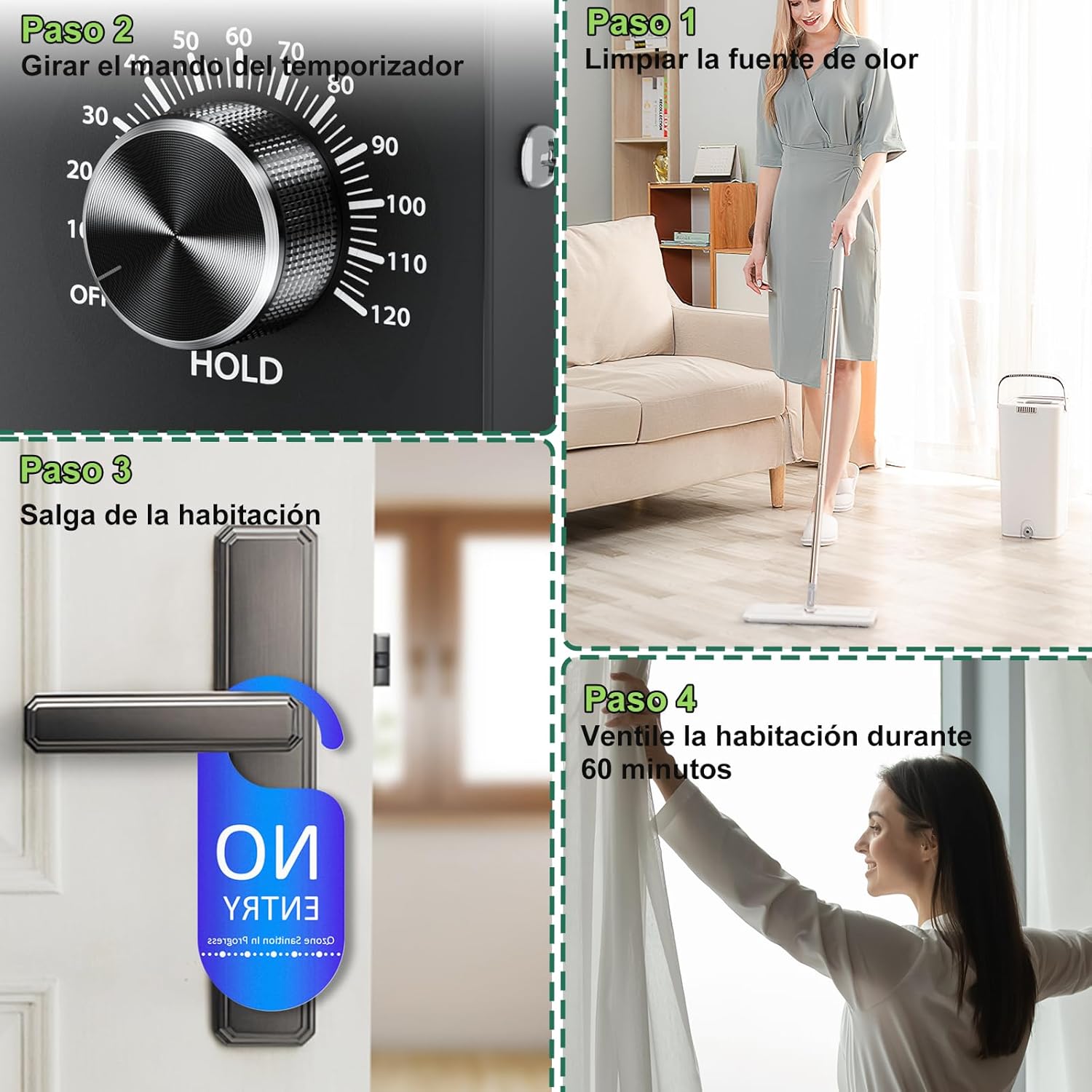 Thumbnail 5 de ENRIPRT Generatore di ozono professionale 60.000 mg/h con indicatore temperatura e umidità e timer 120 minuti (fino a 300 m²)