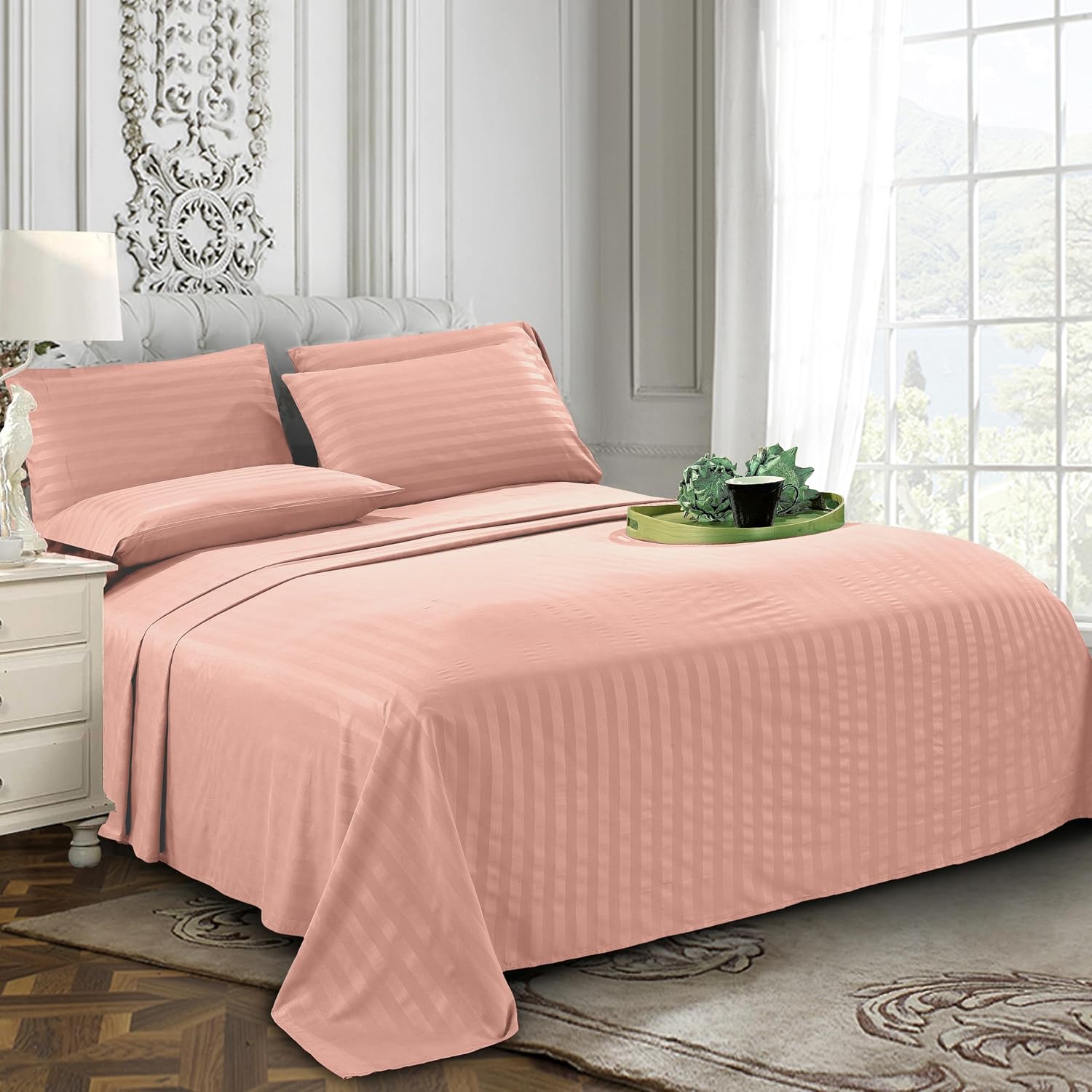 Thumbnail 2 de Elegant Comfort California King – 6-częściowy zestaw prześcieradeł i poszewek z mikrofibry