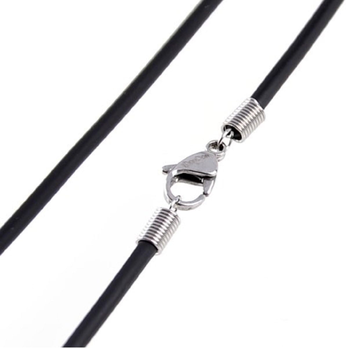 Thumbnail 1 de Collana uomo DonDon in pelle con ciondolo pirati e ancora in acciaio inox, 50 cm