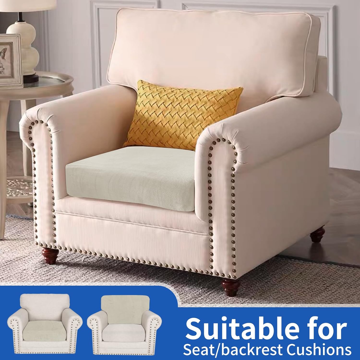 Detalle 2 de Ystyle Housse Coussin CanapĂ© Velours 1 Place đš