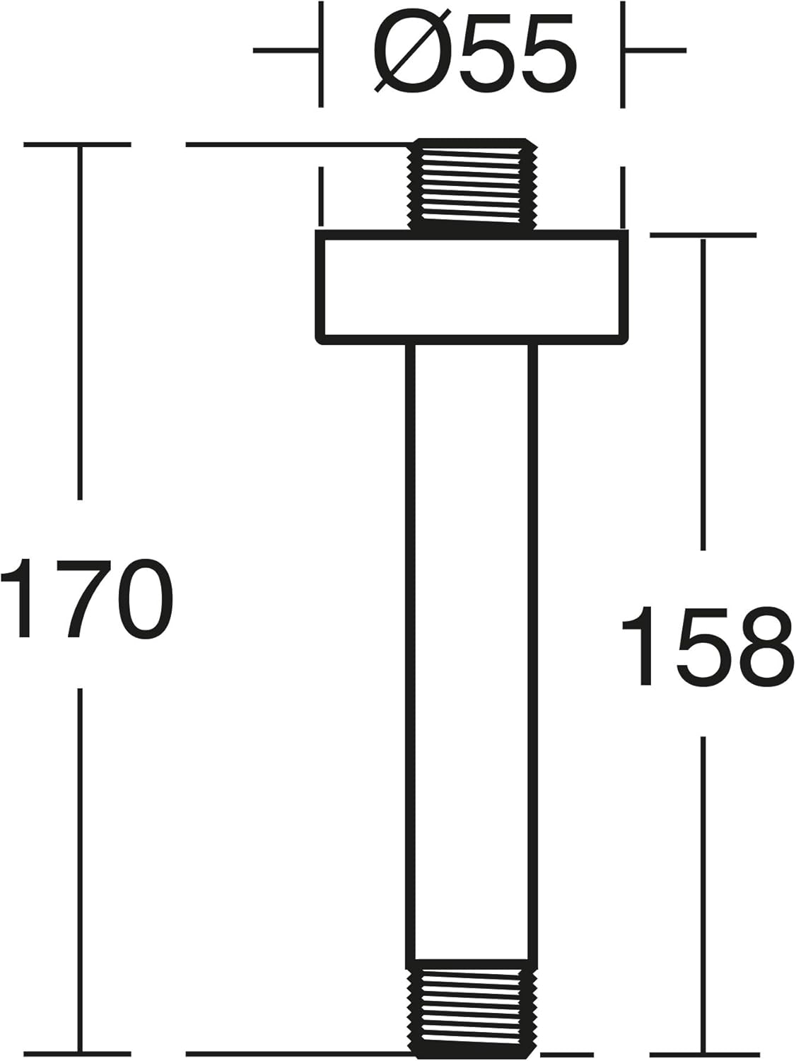 Thumbnail 6 de Ideal Standard B9446AA Bras de douche Idealrain – raccord mural 15 cm chromé