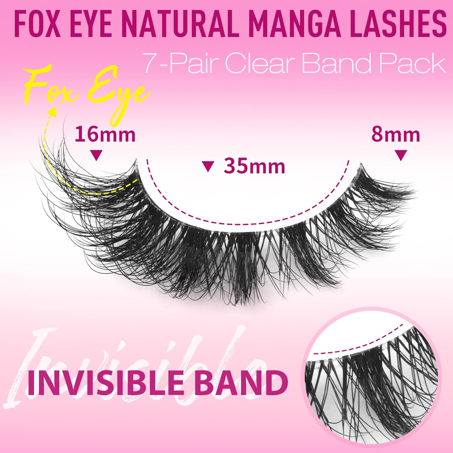 Thumbnail 1 de EYDEVRO Wispy D Curl Fox Eye Lashes 7 Pairs