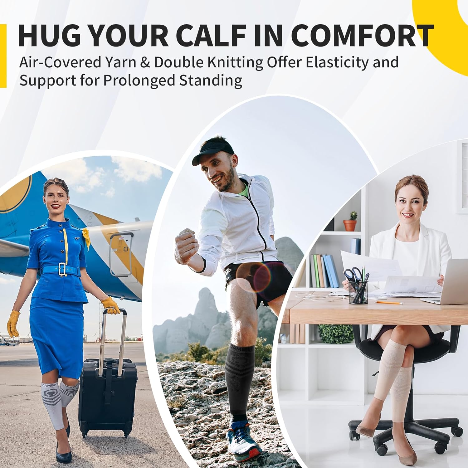 Thumbnail 5 de CAMBIVO Calf Compression Sleeve 2-pack