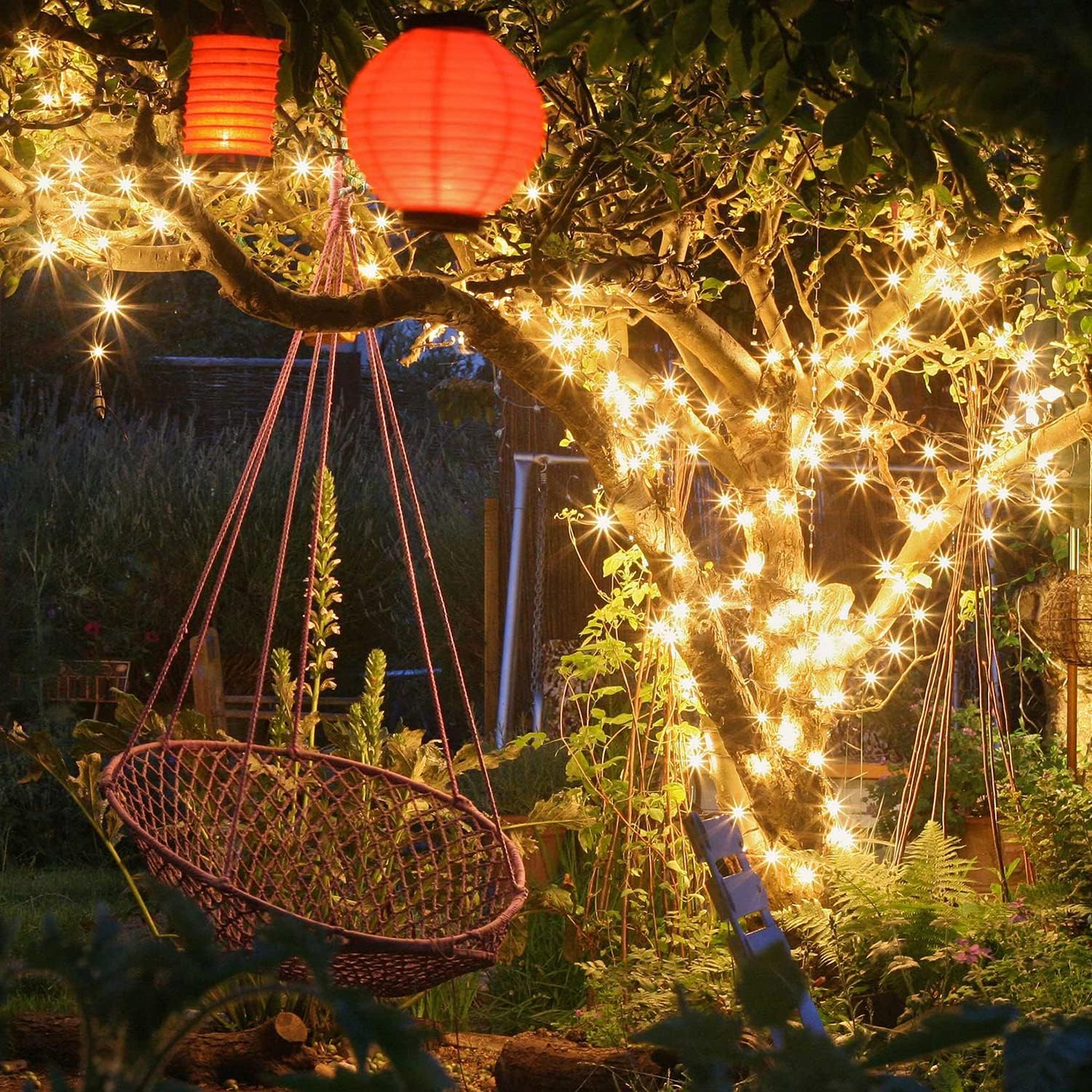 Thumbnail 4 de iShabao LED0825100 Solar String Lights, 100 LEDs, 8 Modes, Warm White