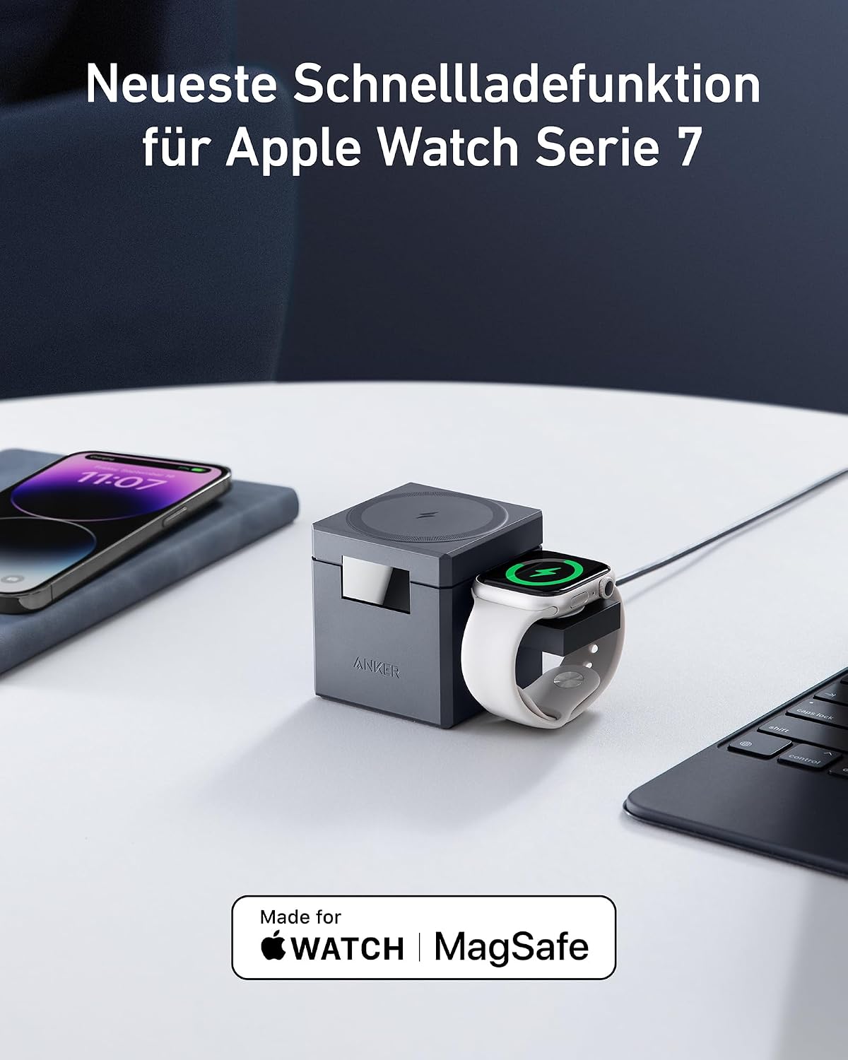 Thumbnail 4 de Anker 3‑in‑1 Cube MagSafe Ladegerät 15W 🔌