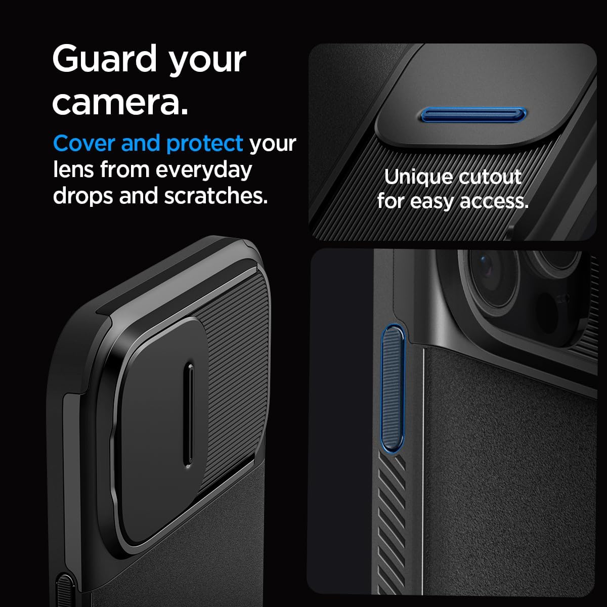 Detalle de Spigen Coque iPhone 16 Pro Max Optik Armor 6,9 pouces ⚙