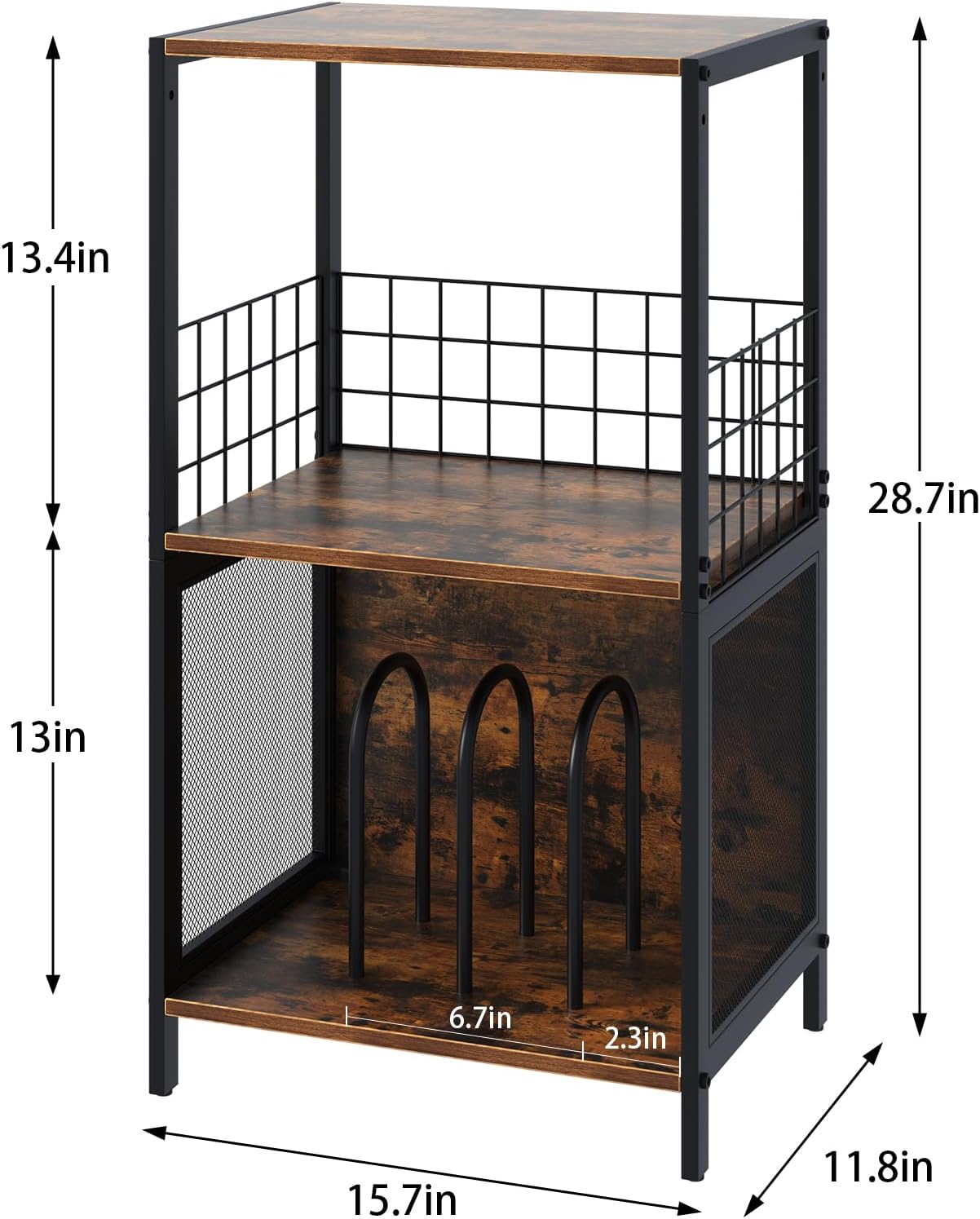 Detalle de Huhote Record Player Stand 3-tier vinyl storage ๐