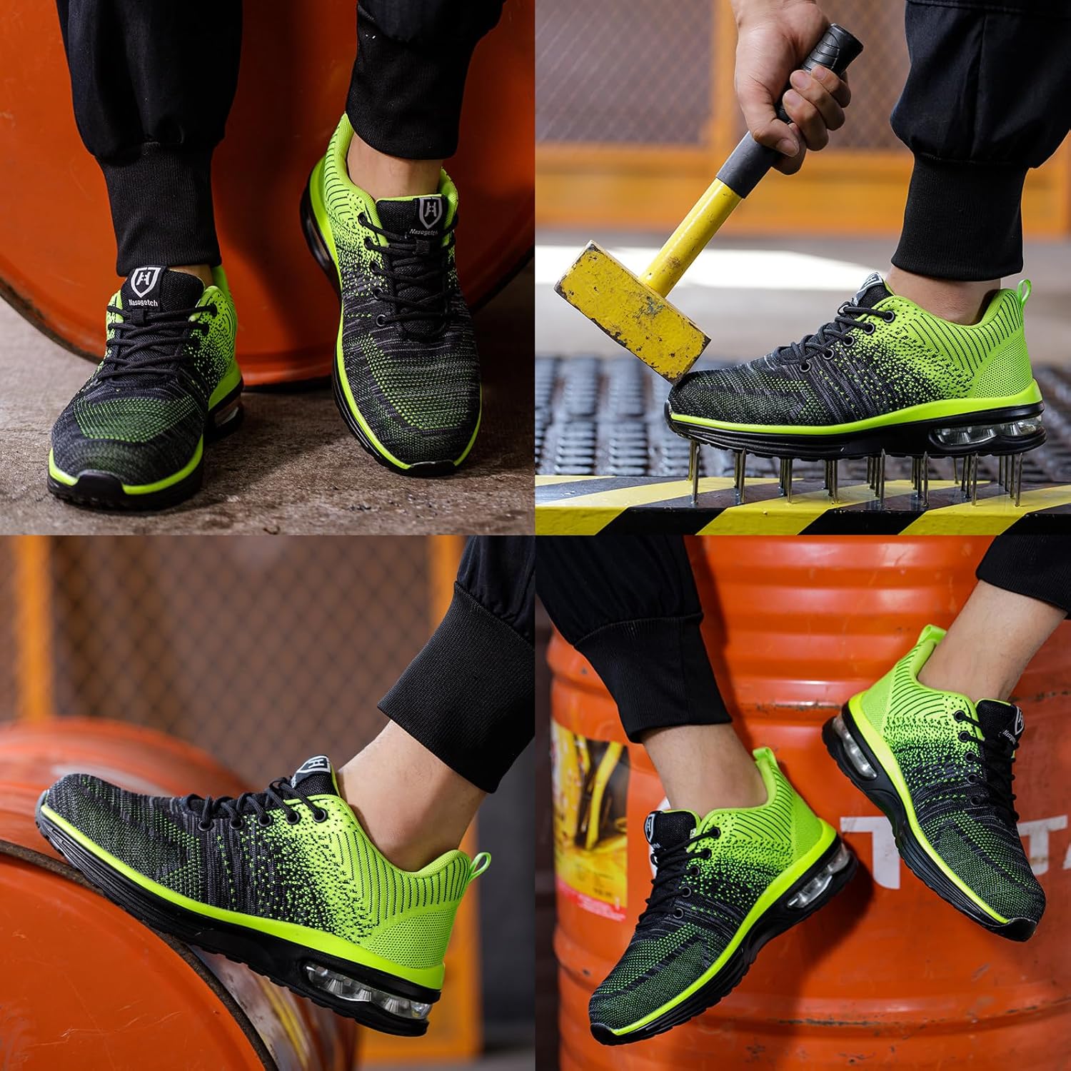 Thumbnail 1 de Baofular Arbeitsschuhe: Leichte Sicherheitsschuhe mit Stahlkappe, rutschfest und atmungsaktiv